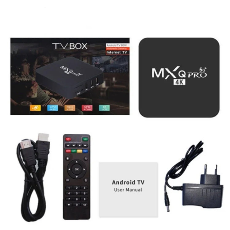 MXQ Pro 4K TV Box Rockchip RK3228A Quad Core CPU Android 7.1, 1GB+8GB wtih Remote Control, UK Plug - RK3228A by PMC Jewellery | Online Shopping South Africa | PMC Jewellery | Buy Now Pay Later Mobicred