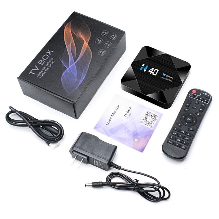 H40 4K Ultra HD Smart TV BOX Android 10.0 Media Player with Remote Control, Quad-core, RAM: 4GB, ROM: 32GB(US Plug) - Amlogic S905 by PMC Jewellery | Online Shopping South Africa | PMC Jewellery | Buy Now Pay Later Mobicred