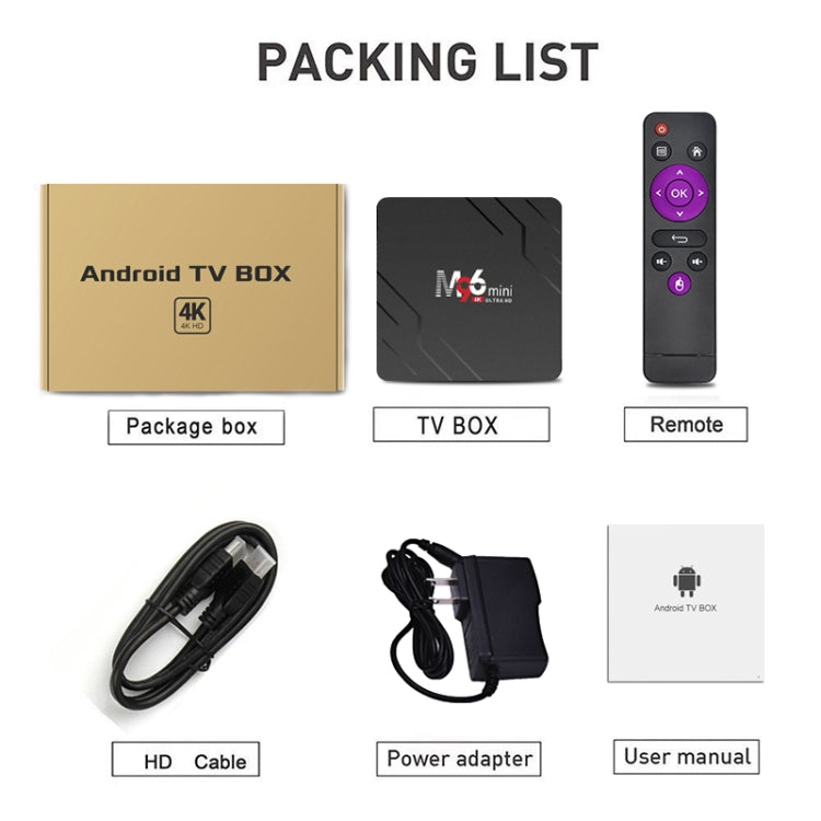 M96mini 4K Smart TV BOX Android 9.0 Media Player with Remote Control, Quad-core RK3228A, RAM: 2GB, ROM: 16GB, Dual Band WiFi, UK Plug - RK3228A by PMC Jewellery | Online Shopping South Africa | PMC Jewellery | Buy Now Pay Later Mobicred