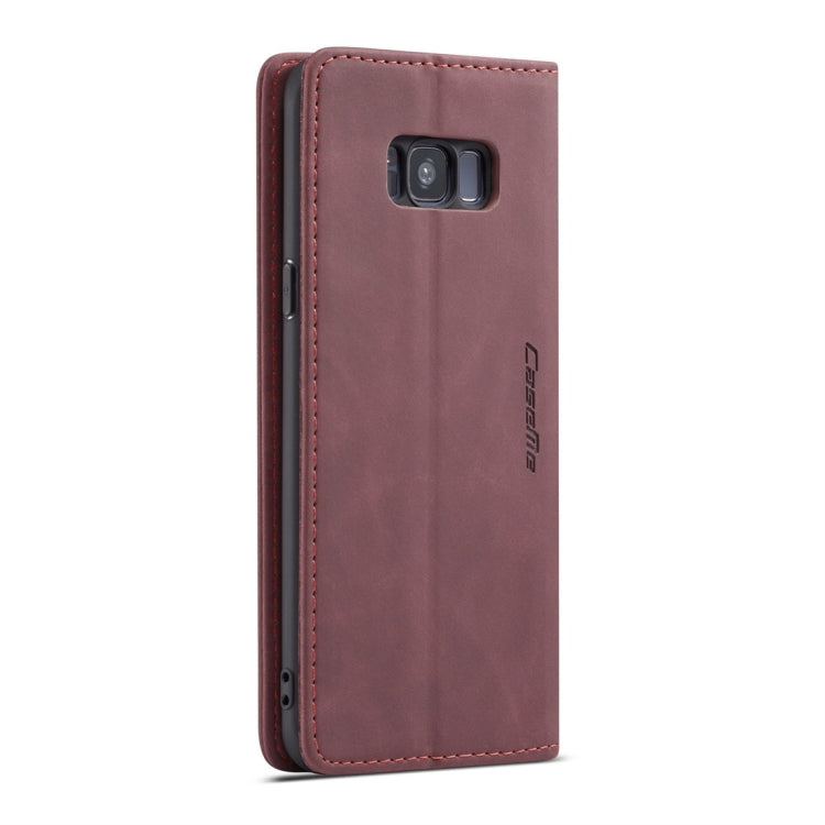 CaseMe-013 Multifunctional Retro Frosted Horizontal Flip Leather Case with Card Slot & Holder & Wallet for Galaxy S8 Plus(Wine Red) - Galaxy Phone Cases by CaseMe | Online Shopping South Africa | PMC Jewellery | Buy Now Pay Later Mobicred