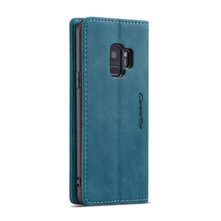 CaseMe-013 Multifunctional Retro Frosted Horizontal Flip Leather Case with Card Slot & Holder & Wallet for Galaxy S9(Blue) - Galaxy Phone Cases by CaseMe | Online Shopping South Africa | PMC Jewellery | Buy Now Pay Later Mobicred