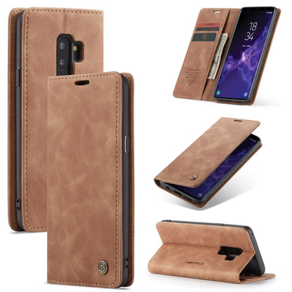 CaseMe-013 Multifunctional Retro Frosted Horizontal Flip Leather Case with Card Slot & Holder & Wallet for Galaxy S9 Plus(Brown) - Galaxy Phone Cases by CaseMe | Online Shopping South Africa | PMC Jewellery | Buy Now Pay Later Mobicred