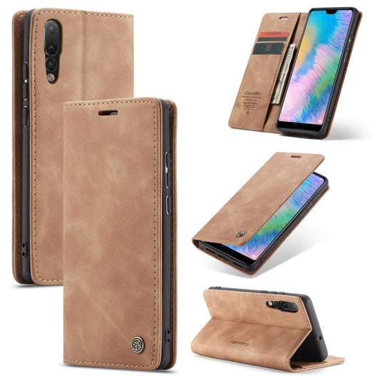 CaseMe-013 Detachable Multifunctional Horizontal Flip Leather Case with Card Slot & Holder for Huawei P20 Pro(Brown) - Huawei Cases by CaseMe | Online Shopping South Africa | PMC Jewellery | Buy Now Pay Later Mobicred