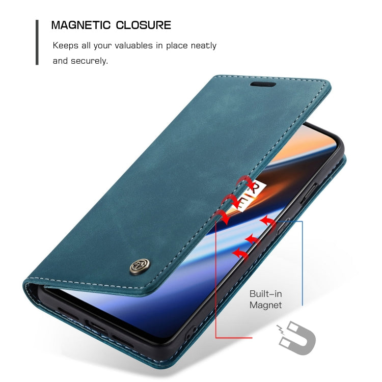 CaseMe-013 Multi-functional Retro Frosted Horizontal Flip Leather Case with Card Slot & Holder & Wallet For OnePlus 7(Blue) - OnePlus Cases by CaseMe | Online Shopping South Africa | PMC Jewellery | Buy Now Pay Later Mobicred