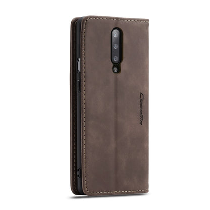 CaseMe-013 Multi-functional Retro Frosted Horizontal Flip Leather Case with Card Slot & Holder & Wallet For OnePlus 7 Pro(Coffee) - OnePlus Cases by CaseMe | Online Shopping South Africa | PMC Jewellery | Buy Now Pay Later Mobicred