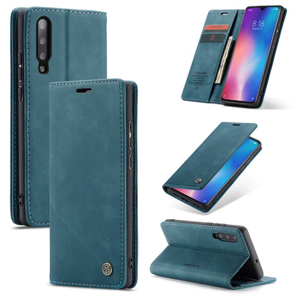 CaseMe-013 Multi-functional Retro Frosted Horizontal Flip Leather Case with Card Slot & Holder & Wallet For Xiaomi Mi 9(Blue) - Xiaomi Cases by CaseMe | Online Shopping South Africa | PMC Jewellery | Buy Now Pay Later Mobicred