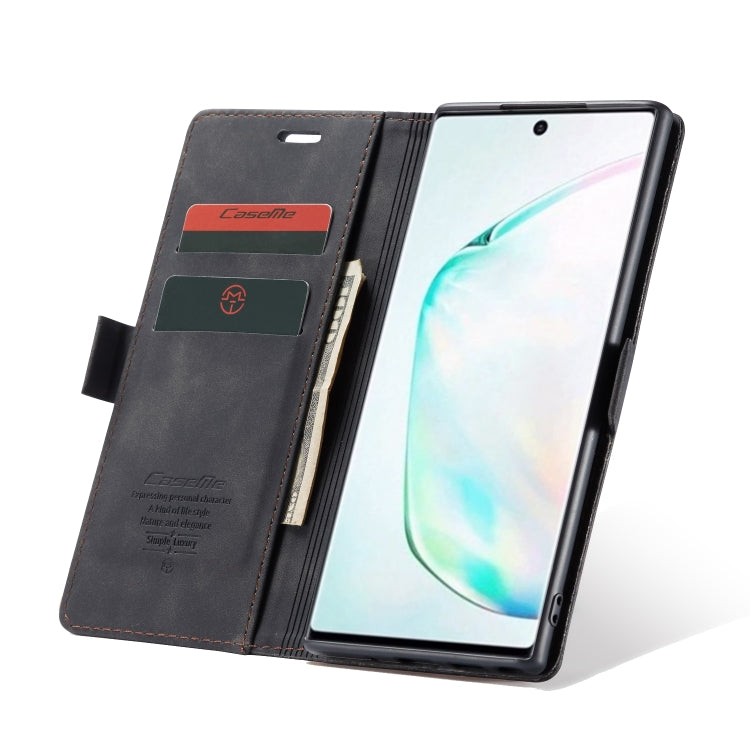 CaseMe-013 Multifunctional Horizontal Flip Leather Case with Card Slot & Holder & Wallet for Galaxy Note 10+(Black) - Galaxy Phone Cases by CaseMe | Online Shopping South Africa | PMC Jewellery | Buy Now Pay Later Mobicred