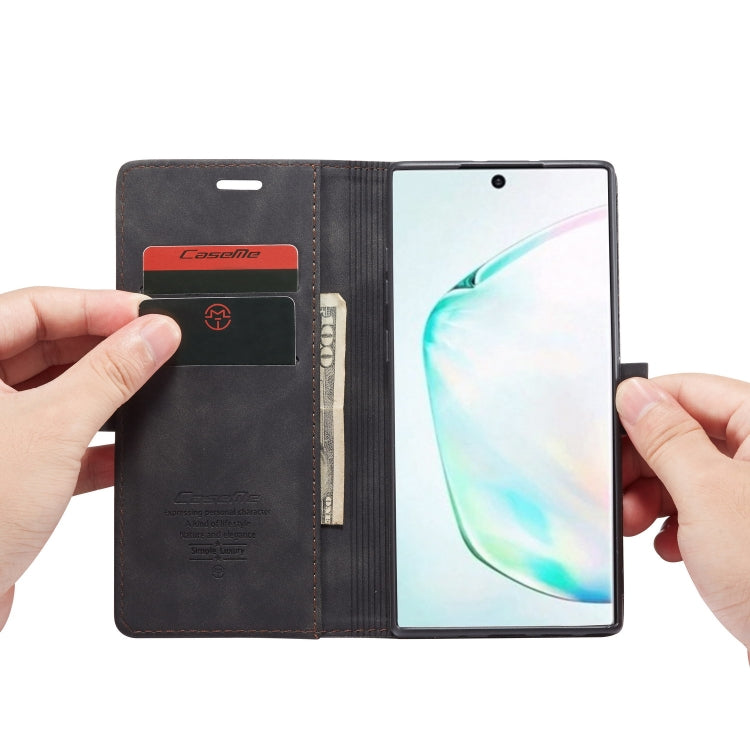 CaseMe-013 Multifunctional Horizontal Flip Leather Case with Card Slot & Holder & Wallet for Galaxy Note 10+(Black) - Galaxy Phone Cases by CaseMe | Online Shopping South Africa | PMC Jewellery | Buy Now Pay Later Mobicred