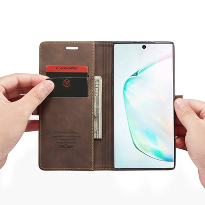 CaseMe-013 Multifunctional Horizontal Flip Leather Case with Card Slot & Holder & Wallet for Galaxy Note 10+(Coffee) - Galaxy Phone Cases by CaseMe | Online Shopping South Africa | PMC Jewellery | Buy Now Pay Later Mobicred