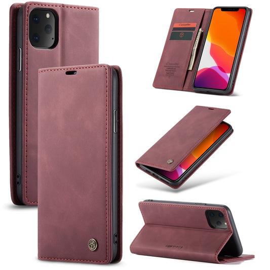 CaseMe-013 Multifunctional Horizontal Flip Leather Case with Card Slot & Holder & Wallet for iPhone 11 Pro(Wine) - iPhone 11 Pro Cases by CaseMe | Online Shopping South Africa | PMC Jewellery | Buy Now Pay Later Mobicred