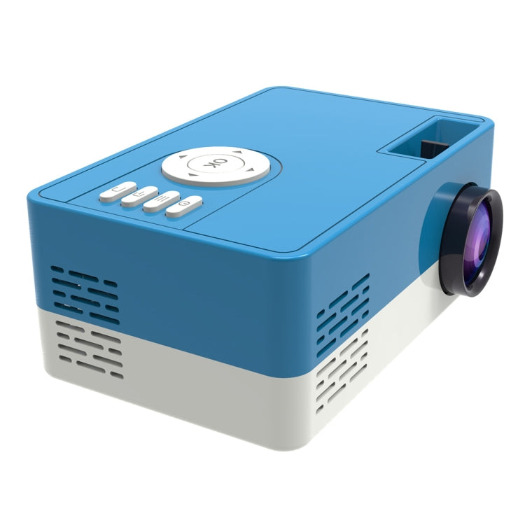 J15 1920 x 1080P HD Household Mini LED Projector with Tripod Mount Support AV / HDMI x 1 / USB x1 / TF x 1, Plug Type:UK Plug(Blue White) - Mini Projector by PMC Jewellery | Online Shopping South Africa | PMC Jewellery | Buy Now Pay Later Mobicred