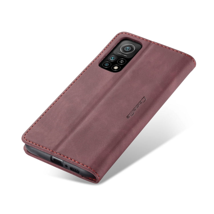 For Xiaomi Mi 10T 5G / 10T Pro 5G CaseMe-013 Multifunctional Retro Frosted Horizontal Flip Leather Case with Card Slot & Holder & Wallet(Wine Red) - Xiaomi Cases by CaseMe | Online Shopping South Africa | PMC Jewellery | Buy Now Pay Later Mobicred