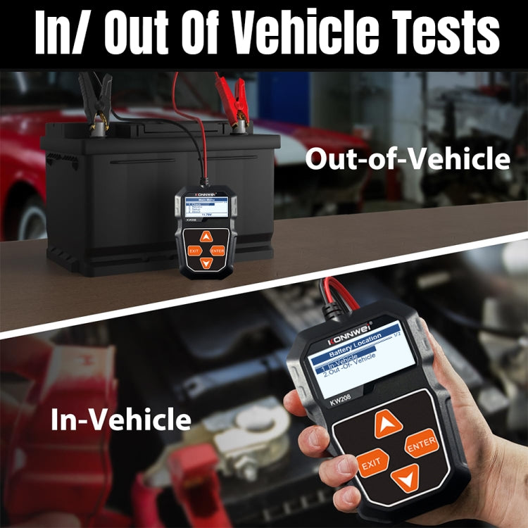 KONNWEI KW208 Car TFT Color Screen Battery Tester Support 8 Languages - free shipping - PMC TechLife - Order now!