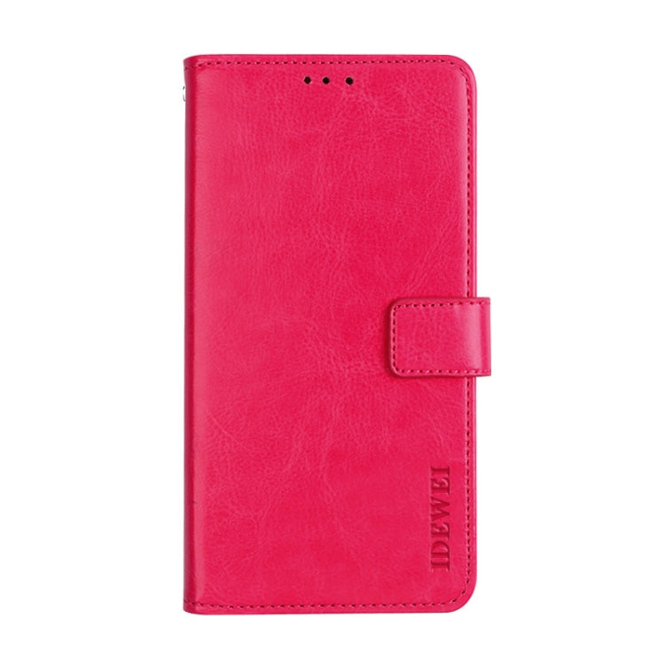 For Fujitsu Arrows RX idewei Crazy Horse Texture Horizontal Flip Leather Case with Holder & Card Slots & Wallet(Rose Red) - More Brand by idewei | Online Shopping South Africa | PMC Jewellery | Buy Now Pay Later Mobicred