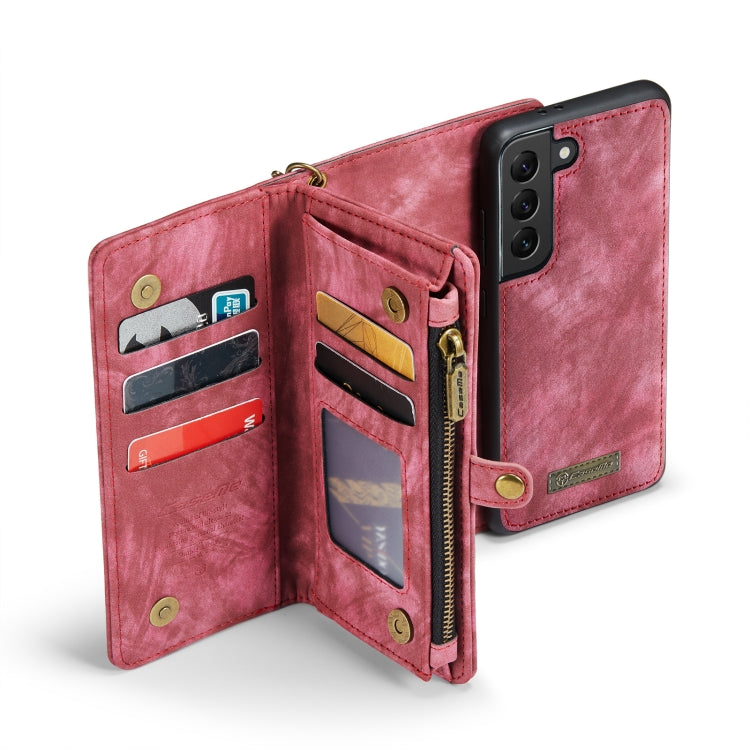 For Samsung Galaxy S21+ 5G CaseMe-008 Detachable Multifunctional Flip Leather Phone Case(Red) - Galaxy S21+ 5G Cases by CaseMe | Online Shopping South Africa | PMC Jewellery | Buy Now Pay Later Mobicred