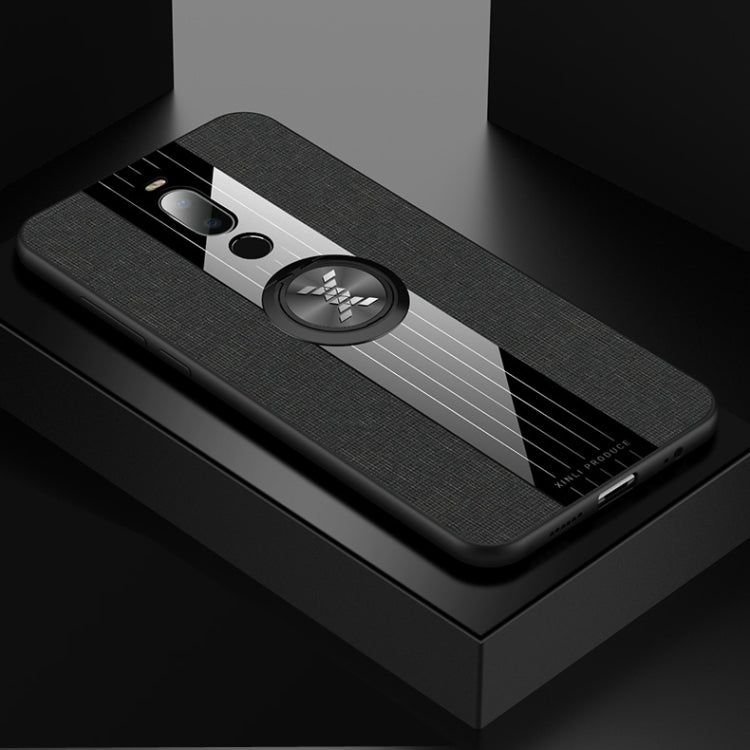 For Meizu Note 8 XINLI Stitching Cloth Texture Shockproof TPU Protective Case with Ring Holder(Black) - More Brand by XINLI | Online Shopping South Africa | PMC Jewellery | Buy Now Pay Later Mobicred
