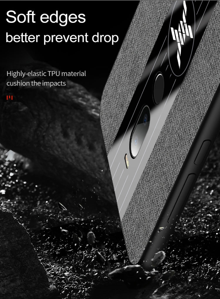 For Meizu Note 8 XINLI Stitching Cloth Texture Shockproof TPU Protective Case with Ring Holder(Black) - More Brand by XINLI | Online Shopping South Africa | PMC Jewellery | Buy Now Pay Later Mobicred