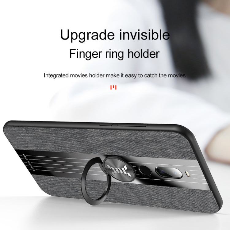 For Meizu Note 8 XINLI Stitching Cloth Texture Shockproof TPU Protective Case with Ring Holder(Black) - More Brand by XINLI | Online Shopping South Africa | PMC Jewellery | Buy Now Pay Later Mobicred