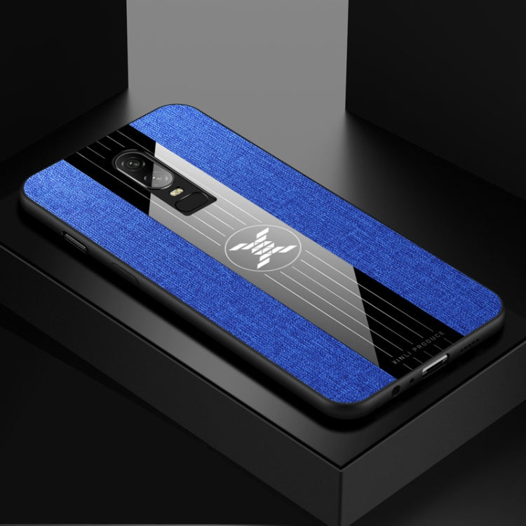 For OnePlus 6 XINLI Stitching Cloth Texture Shockproof TPU Protective Case(Blue) - OnePlus Cases by XINLI | Online Shopping South Africa | PMC TechLife | Buy Now Pay Later Mobicred