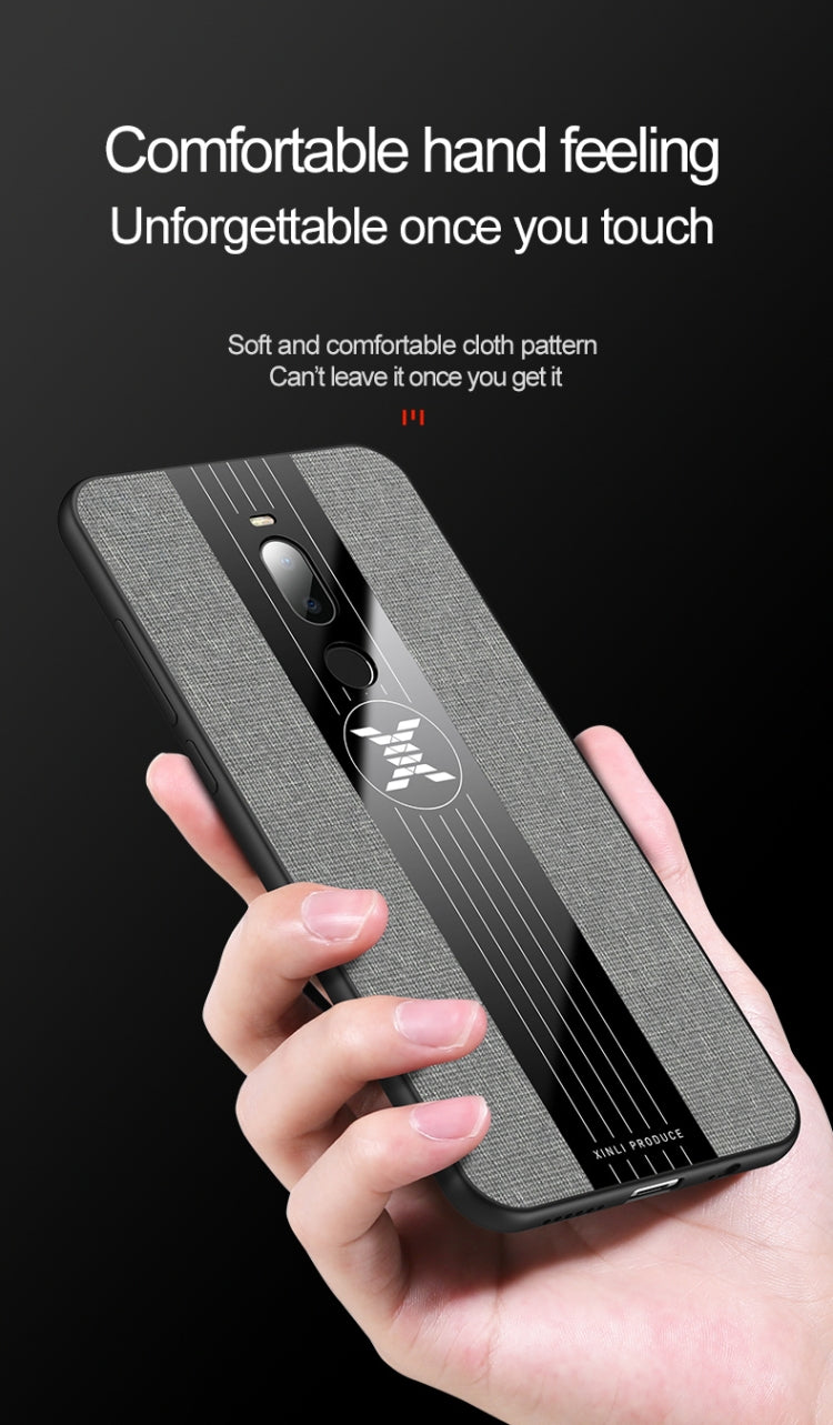 For Meizu Note 8 XINLI Stitching Cloth Texture Shockproof TPU Protective Case(Grey) - Meizu by XINLI | Online Shopping South Africa | PMC Jewellery | Buy Now Pay Later Mobicred