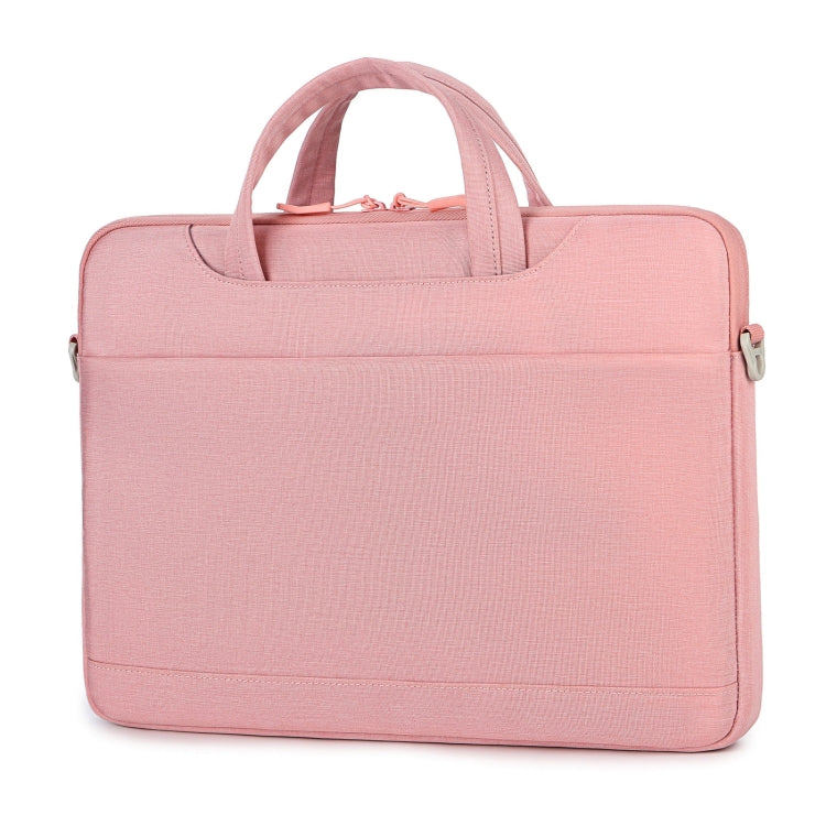 For 15-15.6 inch Laptop Multi-function Laptop Single Shoulder Bag Handbag(Pink) - 13.3 inch by PMC Jewellery | Online Shopping South Africa | PMC Jewellery | Buy Now Pay Later Mobicred