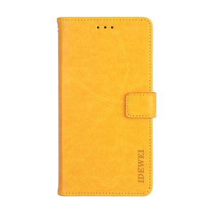 For Lenovo K12 Note idewei Crazy Horse Texture Horizontal Flip Leather Case with Holder & Card Slots & Wallet(Yellow) - Lenovo by idewei | Online Shopping South Africa | PMC Jewellery | Buy Now Pay Later Mobicred