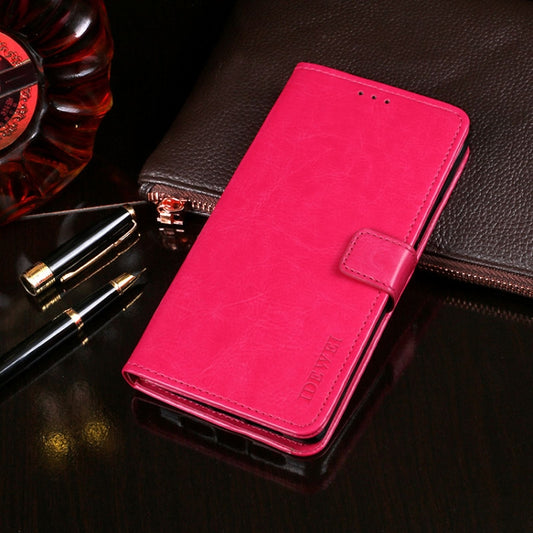 For Lenovo K12 Pro idewei Crazy Horse Texture Horizontal Flip Leather Case with Holder & Card Slots & Wallet(Rose Red) - Lenovo by idewei | Online Shopping South Africa | PMC Jewellery | Buy Now Pay Later Mobicred