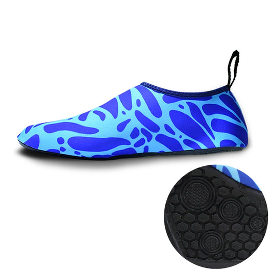 Non-slip Wear-resisting Thick Rubber Sole Diving Shoes and  Socks, One Pair, Size:XXL (Figured Blue) - Swimming Fins & Diving Shoes by PMC Jewellery | Online Shopping South Africa | PMC Jewellery | Buy Now Pay Later Mobicred