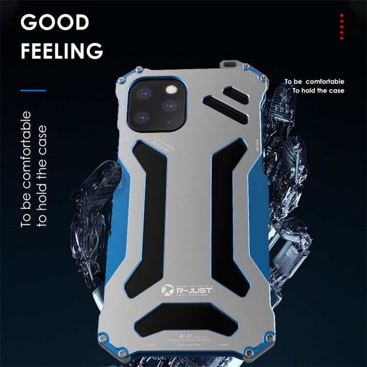 For iPhone 11 R-JUST Shockproof Dustproof Armor Metal Protective Case(Blue) - iPhone 11 Cases by R-JUST | Online Shopping South Africa | PMC TechLife | Buy Now Pay Later Mobicred
