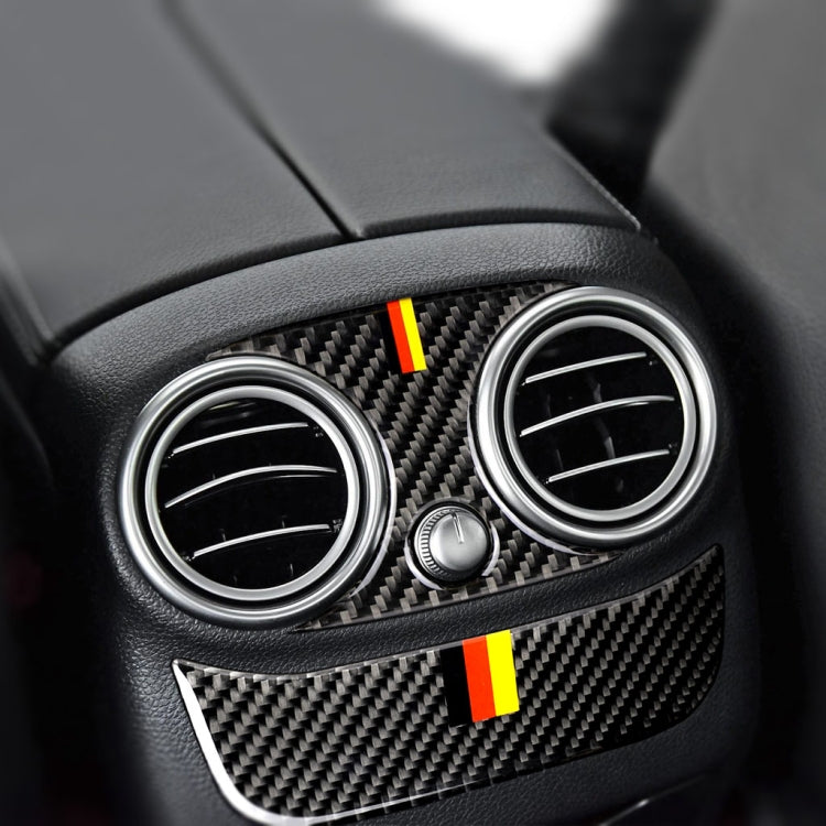 Car Carbon Fiber Rear Air Outlet Set Decorative Sticker for Mercedes-Benz C Class W205 C180 C200 C300 GLC, Left and Right Drive Universal(German Color) - Car Interior Mouldings by PMC Jewellery | Online Shopping South Africa | PMC Jewellery | Buy Now Pay Later Mobicred