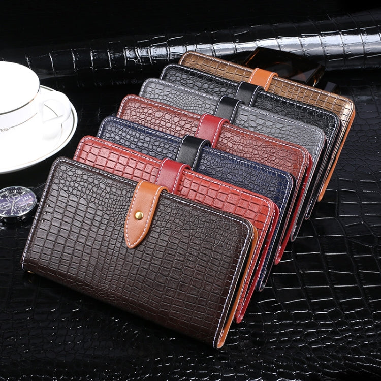 For Blackview A70 idewei Crocodile Texture Horizontal Flip Leather Case with Holder & Card Slots & Wallet(Dark Blue) - More Brand by idewei | Online Shopping South Africa | PMC TechLife | Buy Now Pay Later Mobicred