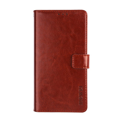 For TCL 10 5G idewei Crazy Horse Texture Horizontal Flip Leather Case with Holder & Card Slots & Wallet(Brown) - More Brand by idewei | Online Shopping South Africa | PMC Jewellery | Buy Now Pay Later Mobicred