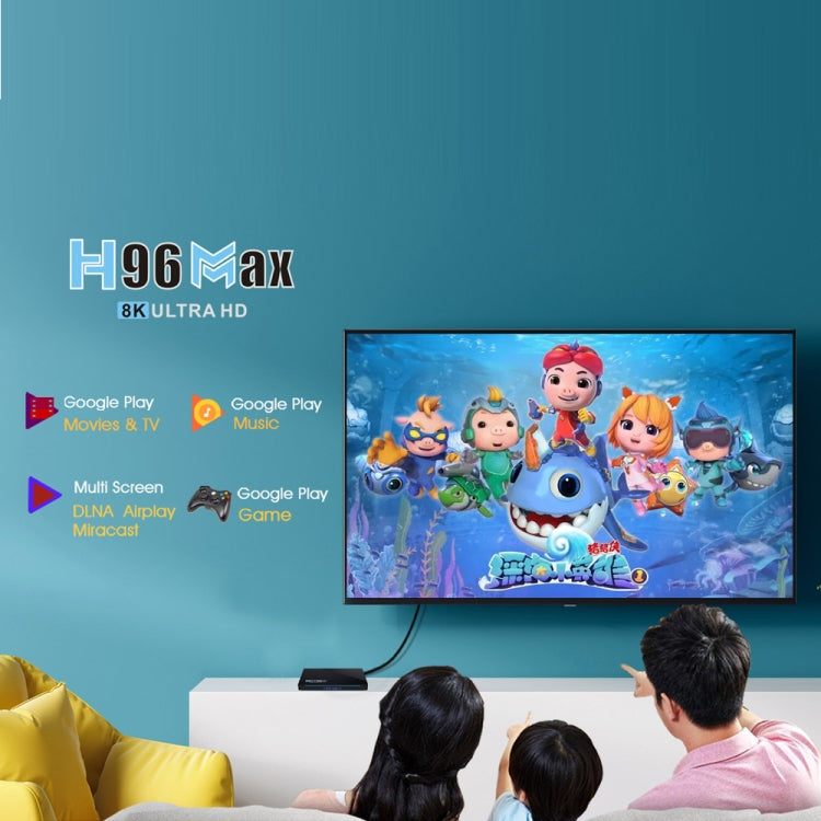 H96 Max 8K Smart TV BOX Android 11.0 Media Player with Remote Control, Quad Core RK3566, RAM: 4GB, ROM: 32GB, Dual Frequency 2.4GHz WiFi / 5G, Plug Type:US Plug - RK3566 by PMC Jewellery | Online Shopping South Africa | PMC Jewellery | Buy Now Pay Later Mobicred