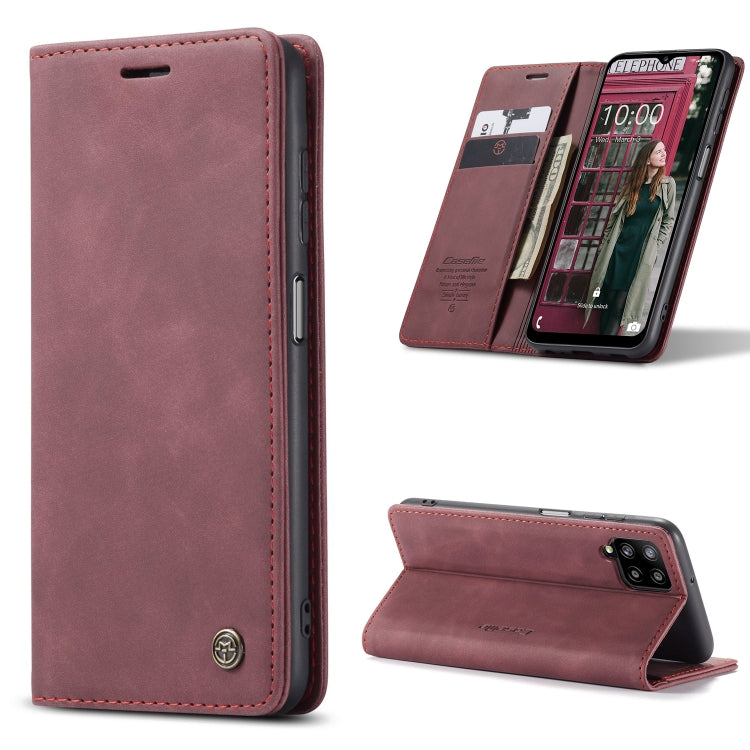 For Samsung Galaxy A12 CaseMe 013 Multifunctional Horizontal Flip Leather Case with Holder & Card Slot & Wallet(Wine Red) - Galaxy Phone Cases by CaseMe | Online Shopping South Africa | PMC Jewellery | Buy Now Pay Later Mobicred