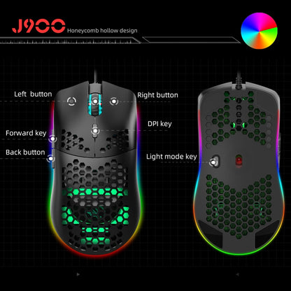 HXSJ P6+V100+J900 Keyboard Mouse Converter + One-handed Keyboard + Gaming Mouse Set - Wired Mice by HXSJ | Online Shopping South Africa | PMC Jewellery | Buy Now Pay Later Mobicred