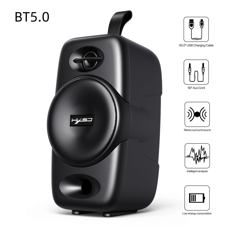 HXSJ Q8 Bluetooth 5.0 Multi-function Wireless Bluetooth Speaker Audio, Support Handsfree Calling & TF Card & USB(Black) -  by HXSJ | Online Shopping South Africa | PMC Jewellery | Buy Now Pay Later Mobicred