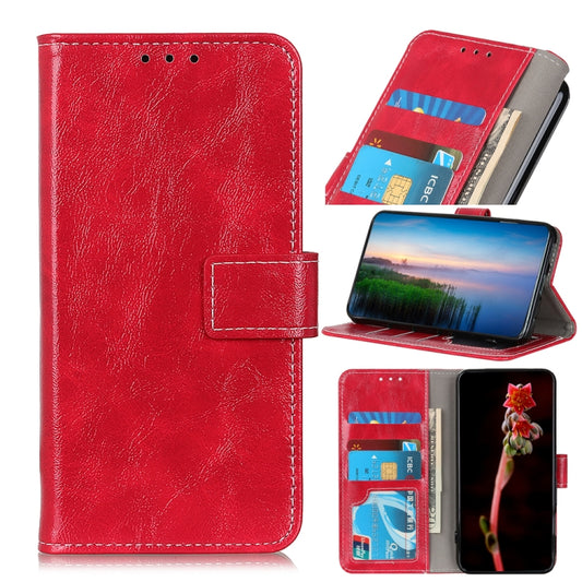 For OPPO F19 Pro+ 5G / Reno5 Z / Reno6 Z Retro Crazy Horse Texture Horizontal Flip Leather Case with Holder & Card Slots & Photo Frame & Wallet(Red) - OPPO Cases by PMC Jewellery | Online Shopping South Africa | PMC Jewellery | Buy Now Pay Later Mobicred