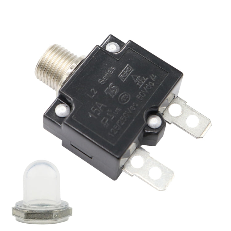 L2 Series 50V Car Overload Protector Manual Reset DC Circuit Breaker with Water-resistant Cover, Current:15A - Fuse by PMC TechLife | Online Shopping South Africa | PMC TechLife | Buy Now Pay Later Mobicred