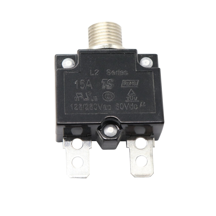 L2 Series 50V Car Overload Protector Manual Reset DC Circuit Breaker with Water-resistant Cover, Current:15A - Fuse by PMC TechLife | Online Shopping South Africa | PMC TechLife | Buy Now Pay Later Mobicred