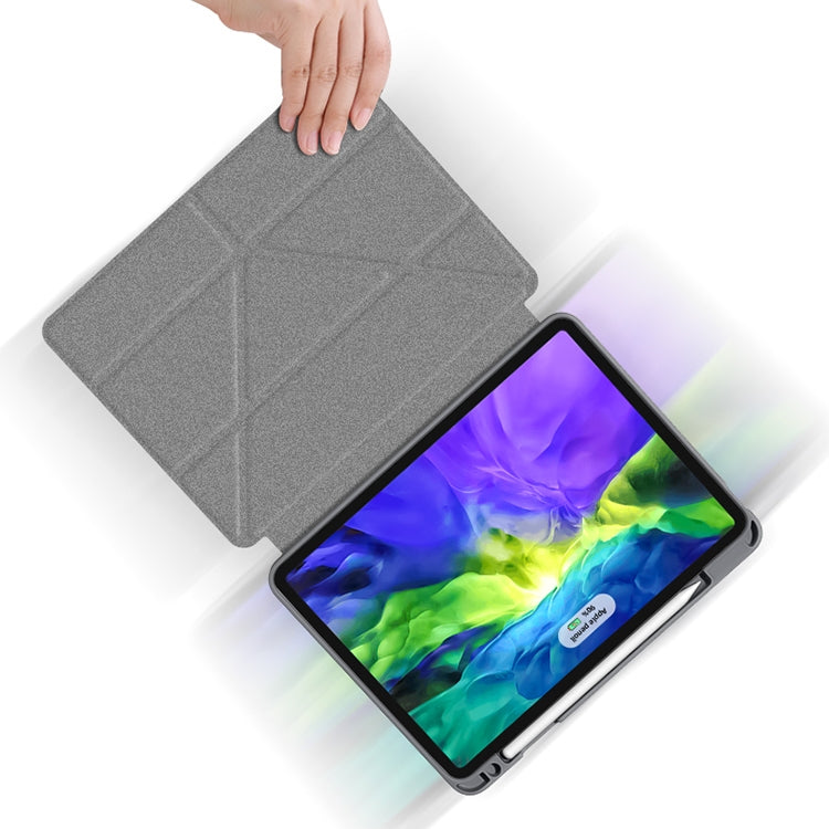 For iPad Pro 12.9 2022 / 2021 / 2020 Mutural Multi-fold Smart Leather Tablet Case(Dark Green) - free shipping - PMC TechLife - Order now!