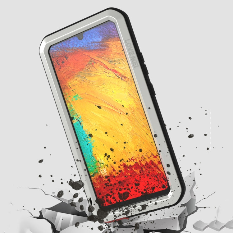 For Samsung Galaxy A42 LOVE MEI Metal Shockproof Waterproof Dustproof Protective Case with Glass(Black) - Galaxy Phone Cases by LOVE MEI | Online Shopping South Africa | PMC Jewellery