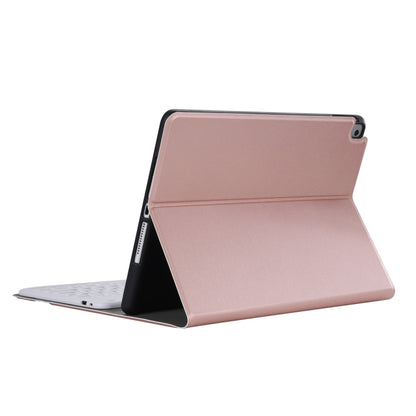 YA098B Detachable Lambskin Texture Round Keycap Bluetooth Keyboard Leather Tablet Case with Pen Slot & Stand For iPad Air 4 10.9 inch (2020) / Pro 11 inch (2020) & (2018)(Rose Gold) - Universal by PMC Jewellery | Online Shopping South Africa | PMC Jewellery