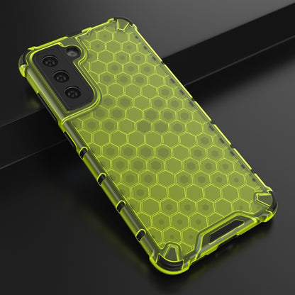 For Samsung Galaxy S21 FE Shockproof Honeycomb PC + TPU Case(Green) - Galaxy Phone Cases by PMC Jewellery | Online Shopping South Africa | PMC Jewellery | Buy Now Pay Later Mobicred