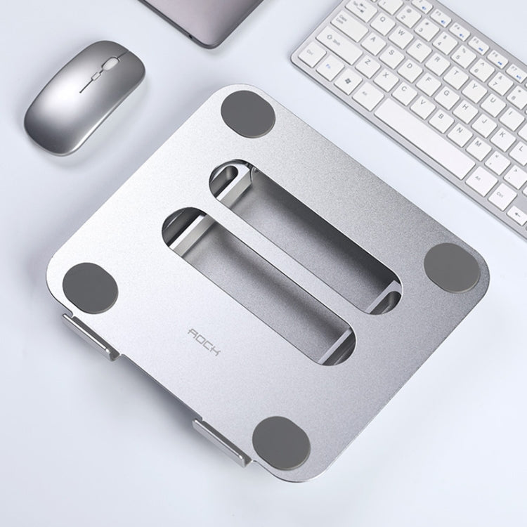 ROCK RPH0972 Aluminum Alloy Liftable Laptop Cooling Bracket(Silver) - MacBook Holder by ROCK | Online Shopping South Africa | PMC Jewellery | Buy Now Pay Later Mobicred