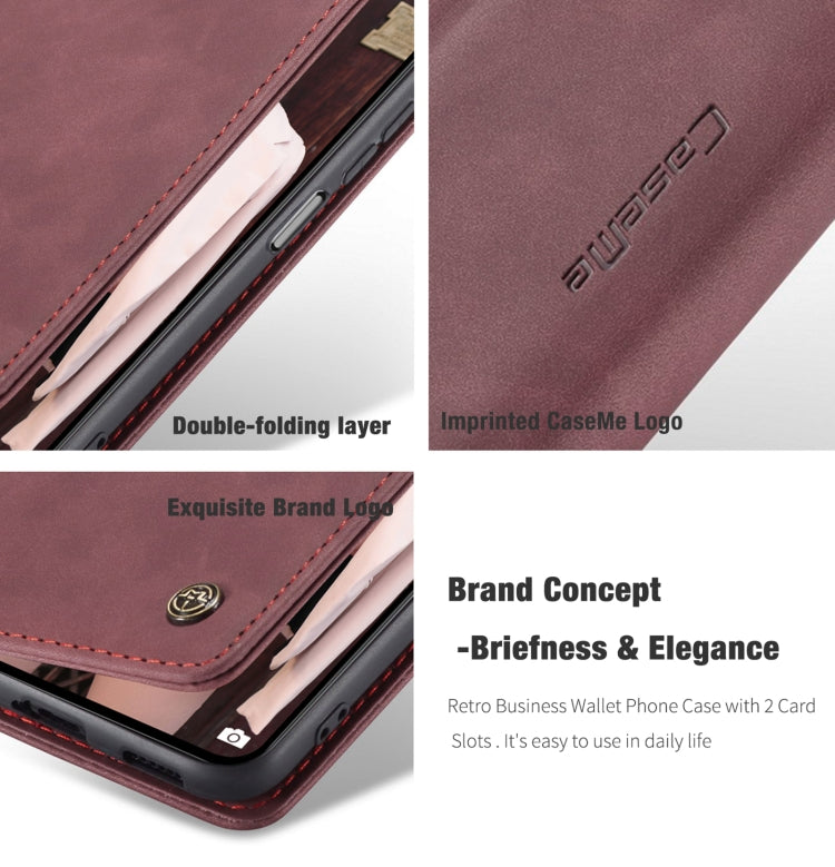 For Xiaomi Mi 11 Lite CaseMe 013 Multifunctional Horizontal Flip Leather Case, with Card Slot & Holder & Wallet(Wine Red) - Xiaomi Cases by CaseMe | Online Shopping South Africa | PMC Jewellery | Buy Now Pay Later Mobicred