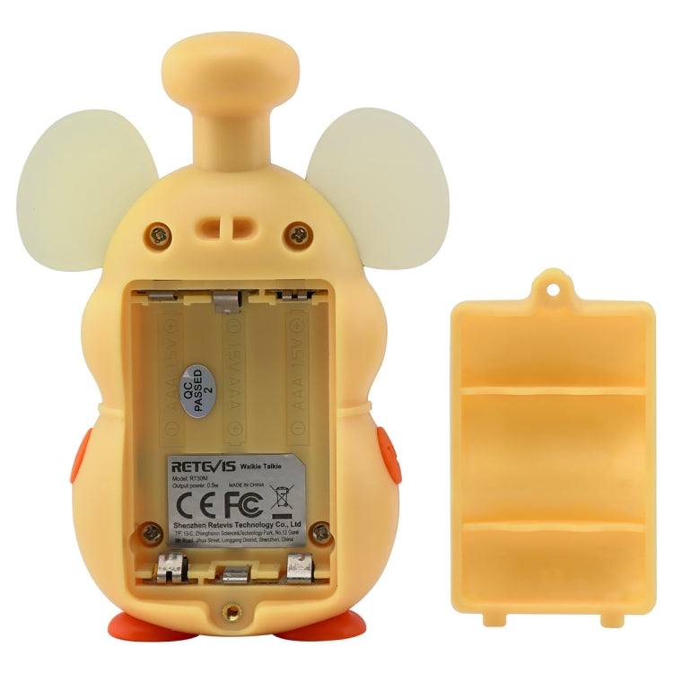 1 Pair RETEVIS RT30M 0.5W US Frequency FRS467 1CH Mouse Shape Children Handheld Walkie Talkie(Yellow) - Children by RETEVIS | Online Shopping South Africa | PMC Jewellery | Buy Now Pay Later Mobicred