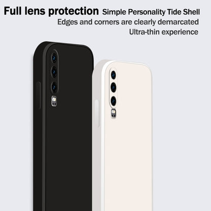 For Huawei P30 Solid Color Imitation Liquid Silicone Straight Edge Dropproof Full Coverage Protective Case(Dark Green) - Huawei Cases by PMC Jewellery | Online Shopping South Africa | PMC Jewellery