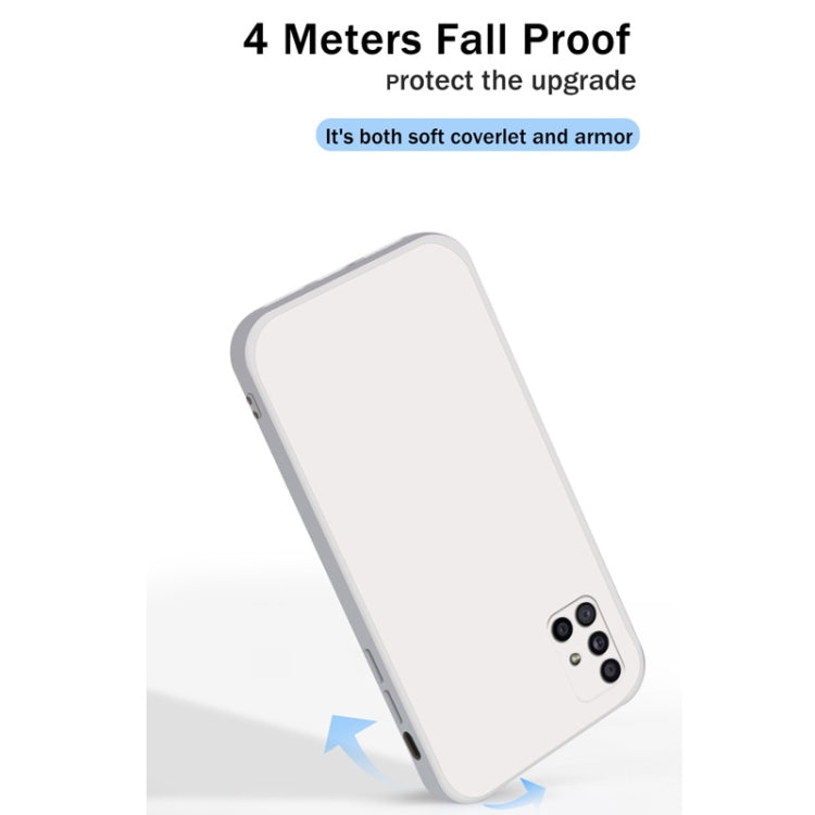 For Samsung Galaxy M51 Solid Color Imitation Liquid Silicone Straight Edge Dropproof Full Coverage Protective Case(White) - Galaxy Phone Cases by PMC Jewellery | Online Shopping South Africa | PMC Jewellery | Buy Now Pay Later Mobicred