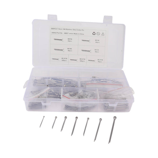 A5537 460 PCS Car U-shape 304 Stainless Steel Cotter Pin Clip Key Fastner Fitting Assortment Kit - Booster Cable & Clip by PMC Jewellery | Online Shopping South Africa | PMC Jewellery | Buy Now Pay Later Mobicred