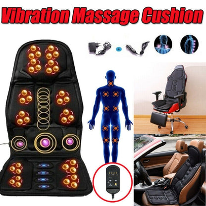 5 Massage Heads 8 Modes Car / Household Multifunctional Whole Body Cervical Massage Seat Cushion, Plug Type:EU Plug(Black) - Seat Accessories by PMC Jewellery | Online Shopping South Africa | PMC Jewellery | Buy Now Pay Later Mobicred